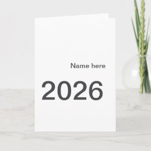 Carte 2026 2027 2028 nom titre ici année lettre gras