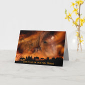 Carte 2026 Année du Cheval de Feu - Firestorm (Fleur jaune)
