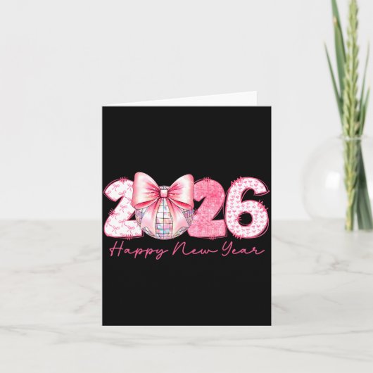 Carte 2026 Bonne Année Nk Coquette Prépa Disco Féminin (Devant)