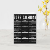 Carte 2026 Calendar Shirt 26 Calendar 2026  (Fleur jaune)
