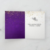 Carte 2026 Gold Graduation Laurel Wreath On Purple (Intérieur)