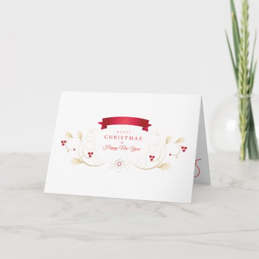 Carte 2026 Joyeux Noël & Bonne Année ! XMAS (Devant)