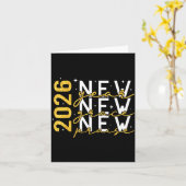 Carte 2026 New Year New Grace New Praise New Year's Eve (Fleur jaune)