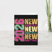 Carte 2026 New Year New Grace New Praise Retro Nge Desig (Devant)