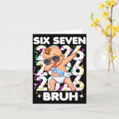 Carte 2026 New Years Baby Six Seven Bruh Funny Cool Dabb (Fleur jaune)