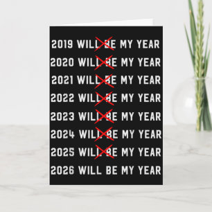 Carte 2026 Sera Mon Année Citation Drôle D'humour Rétro