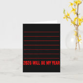 Carte 2026 Will Be My Year Funny Humor New Year Quote  (Fleur jaune)