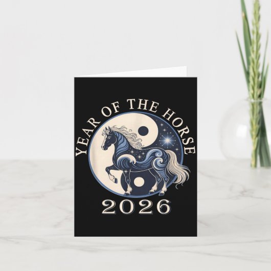Carte 2026 Year Of The Horse Chinese New Year,horse Grap (Devant)