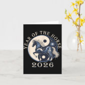Carte 2026 Year Of The Horse Chinese New Year,horse Grap (Fleur jaune)