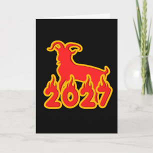 Carte 2027 Année de la Chèvre de Feu