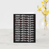 Carte 2027 Will Be My Year Procrastination New Year Reso (Fleur jaune)