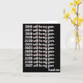 Carte 2027 Will Be My Year Procrastination New Year Reso (Fleur jaune)
