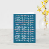 Carte 2027 Will Be My Year Procrastination New Year Reso (Fleur jaune)