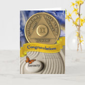 Carte 20 Anniversaire AA Félicitations Serenity (Fleur jaune)