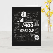 Carte 20 Ans Enseignant de mathématiques Anniversaires 2 (Fleur jaune)