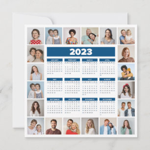 Carte 20 Photo Collage 2023 US Calendar Card