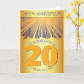 Carte 20 Year Sober Anniversary | Golden Ray 12 Step (Fleur jaune)