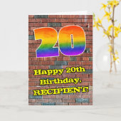 Carte 20e anniversaire : Arc en ciel inspiré par les gra (Fleur jaune)