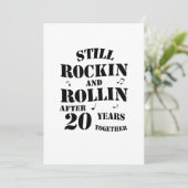 Carte 20e anniversaire - Cadeau Couples de 20 ans (Debout devant)