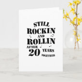 Carte 20e anniversaire - Cadeau Couples de 20 ans (Fleur jaune)