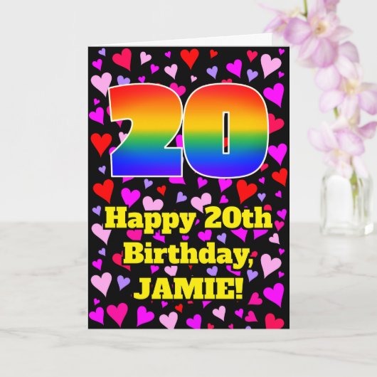 Carte 20e anniversaire de Birthday: Patters de Loving He (Orchidée)