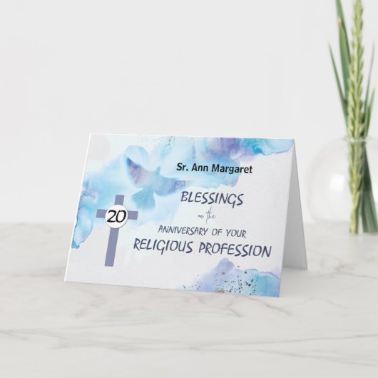 Carte 20e anniversaire de la religion (Devant)