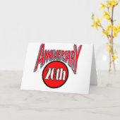 Carte 20e anniversaire de mariage (Fleur jaune)