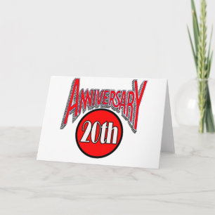 Carte 20e anniversaire de mariage