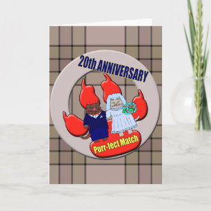 Carte 20e anniversaire de mariage