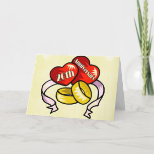 Carte 20e anniversaire de mariage
