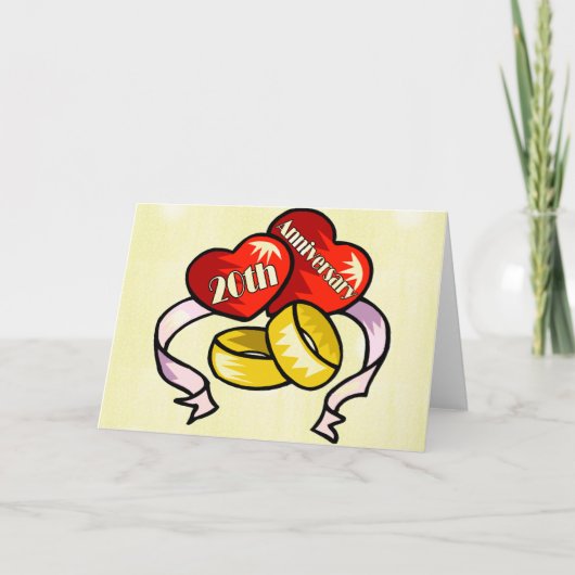 Carte 20e anniversaire de mariage (Devant)