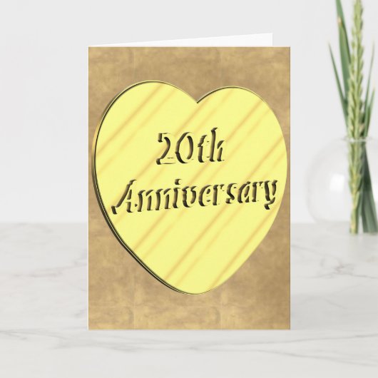 Carte 20e anniversaire de mariage (Devant)