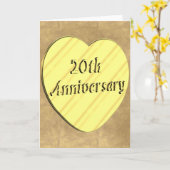 Carte 20e anniversaire de mariage (Fleur jaune)