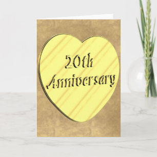 Carte 20e anniversaire de mariage
