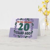 Carte 20e anniversaire de mariage (Fleur jaune)