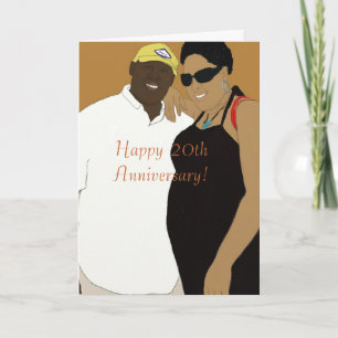 Carte 20e anniversaire de mariage