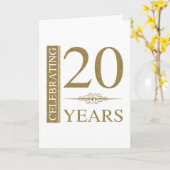 Carte 20e anniversaire de mariage (Fleur jaune)