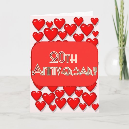 Carte 20e anniversaire de mariage (Devant)