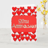 Carte 20e anniversaire de mariage (Fleur jaune)