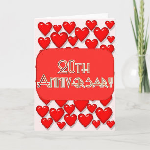 Carte 20e anniversaire de mariage