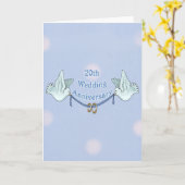Carte 20e anniversaire du Mariage (Fleur jaune)