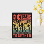 Carte 20e anniversaire du Mariage Lui ses couples corres (Fleur jaune)