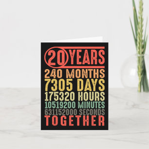 Carte 20e anniversaire du Mariage Lui ses couples corres