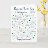 Carte 20e anniversaire du Mariage Raisons pour lesquelle (Fleur jaune)