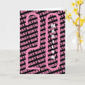 Carte 20e anniversaire en rose (Fleur jaune)