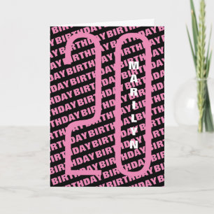 Carte 20e anniversaire en rose