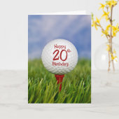 Carte 20e anniversaire Golf Ball (Fleur jaune)