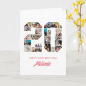 Carte 20e anniversaire Numéro 20 Photo Collage personnal (Fleur jaune)