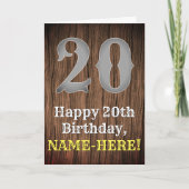 Carte 20e anniversaire : Pays inspiré par l'Ouest Look, (Devant)