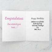 Carte 20e anniversaire Photo Collage fille grande unique (Intérieur)